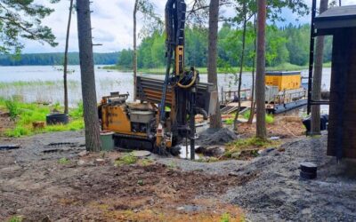 Vesikaivon porausta saaressa